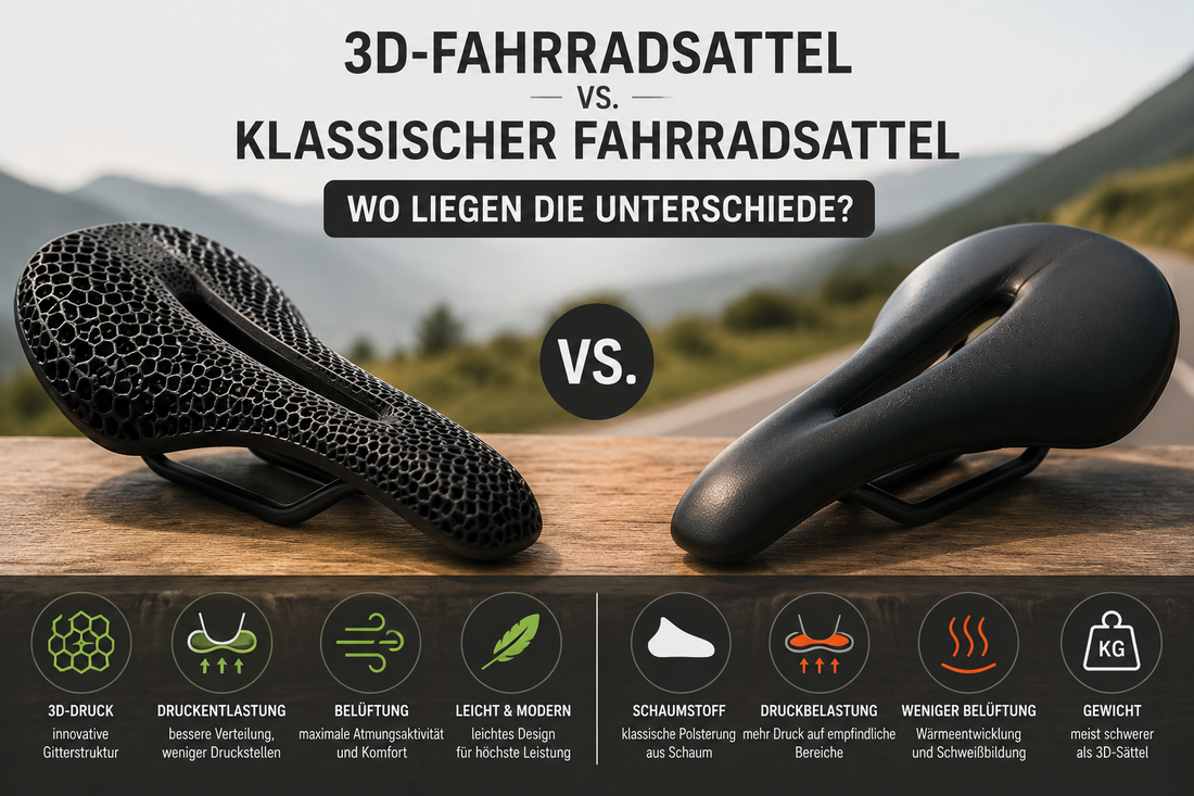 3D-Fahrradsattel vs. klassischer Fahrradsattel: Wo liegen die Unterschiede?