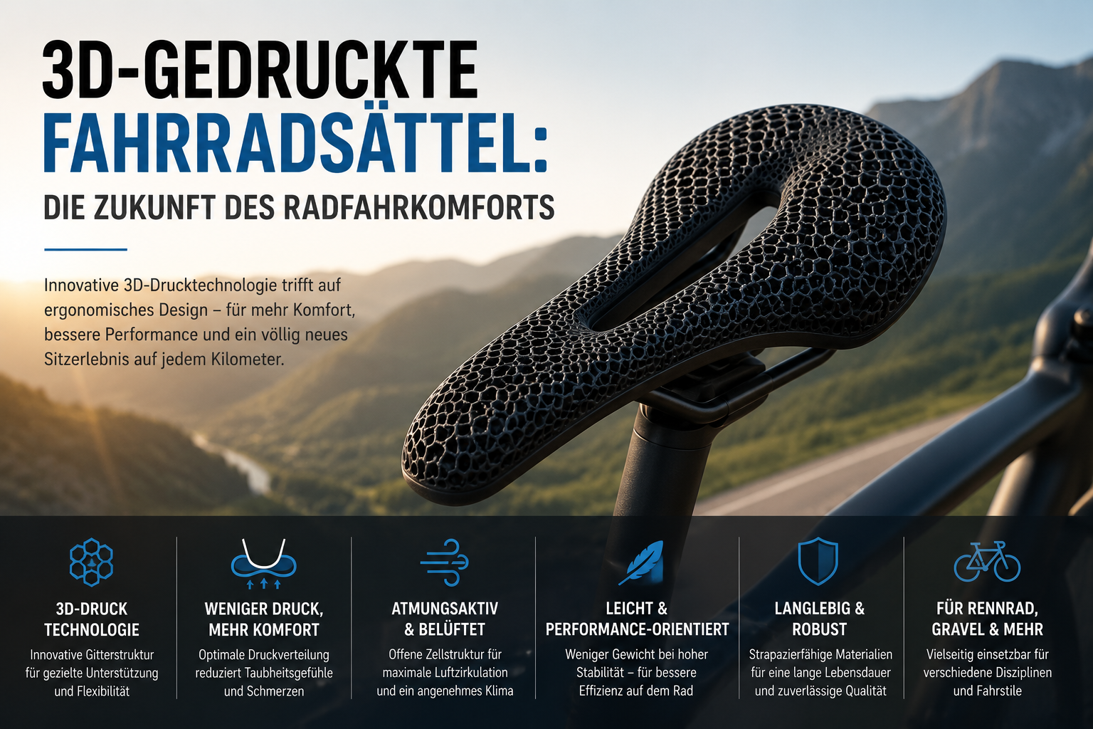 3D-gedruckte Fahrradsättel: Die Zukunft des Radfahrkomforts